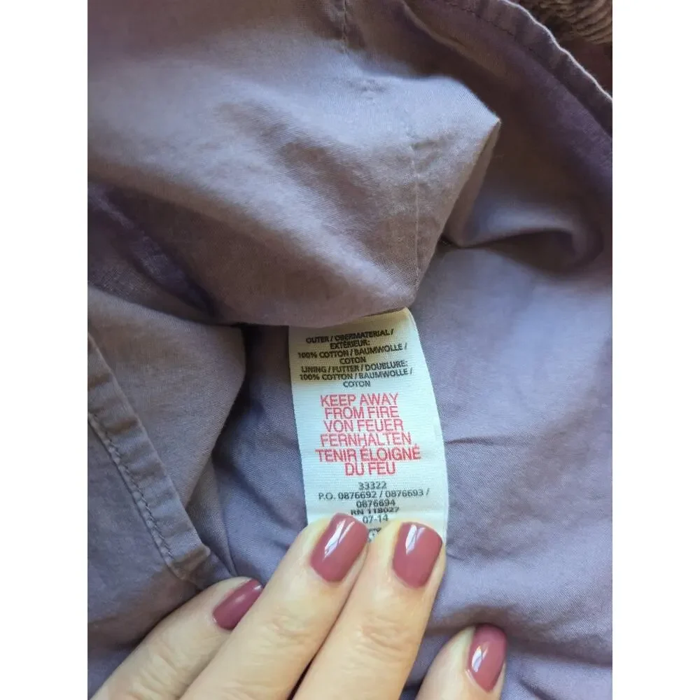 Mini Boden Girls' Purple Corduroy Jumper Dress with a Robin Appliqué Sz 6-7 Yr - Picture 6 of 6